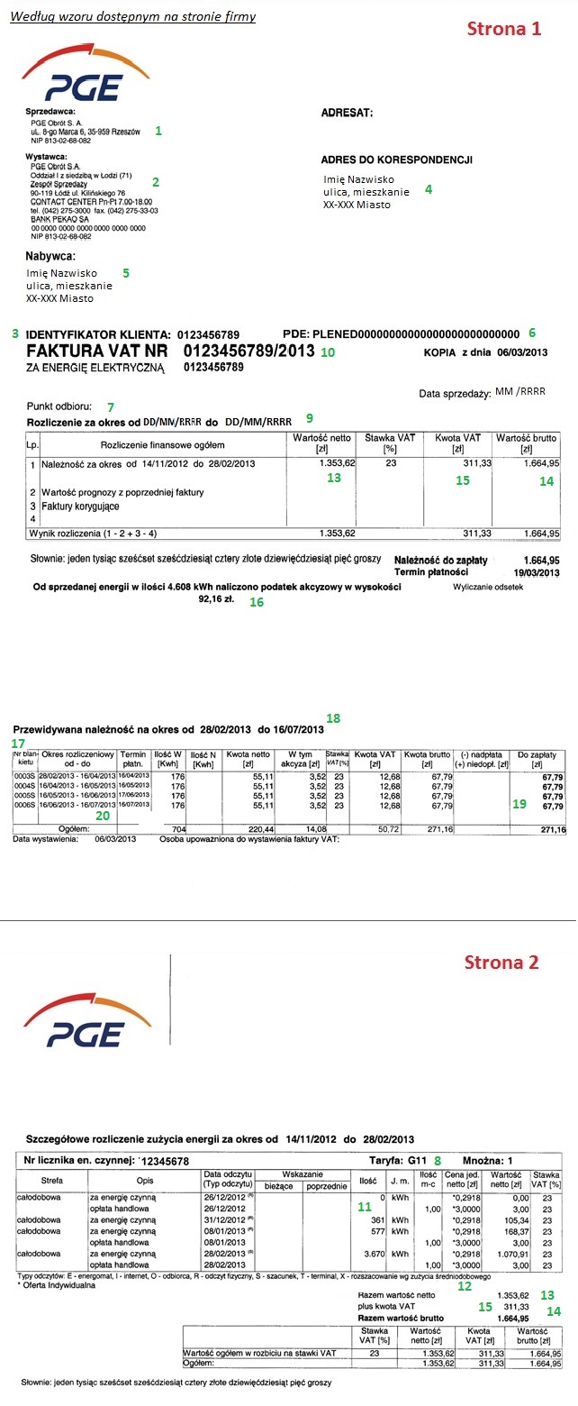 Faktura PGE